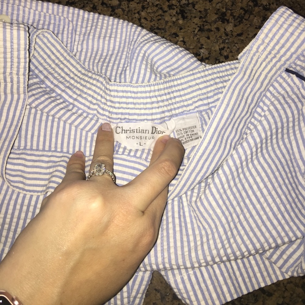 Christian Dior Seersucker Shorts